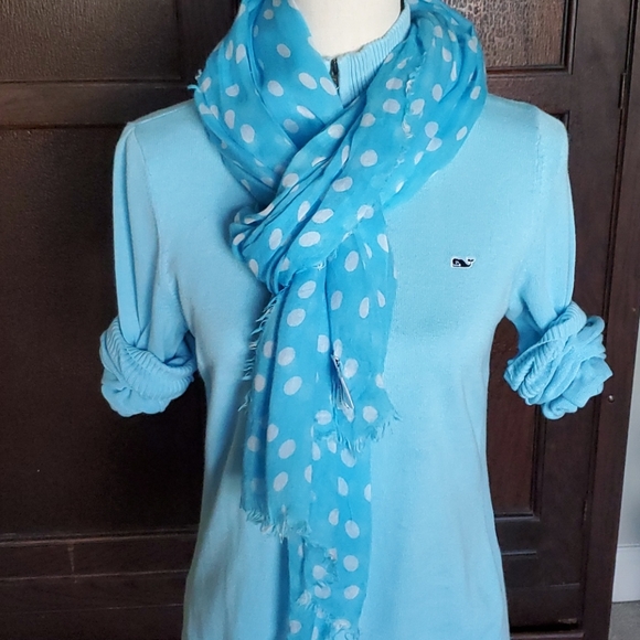 Vineyard vines women's Lt blue scarf - Picture 7 of 9